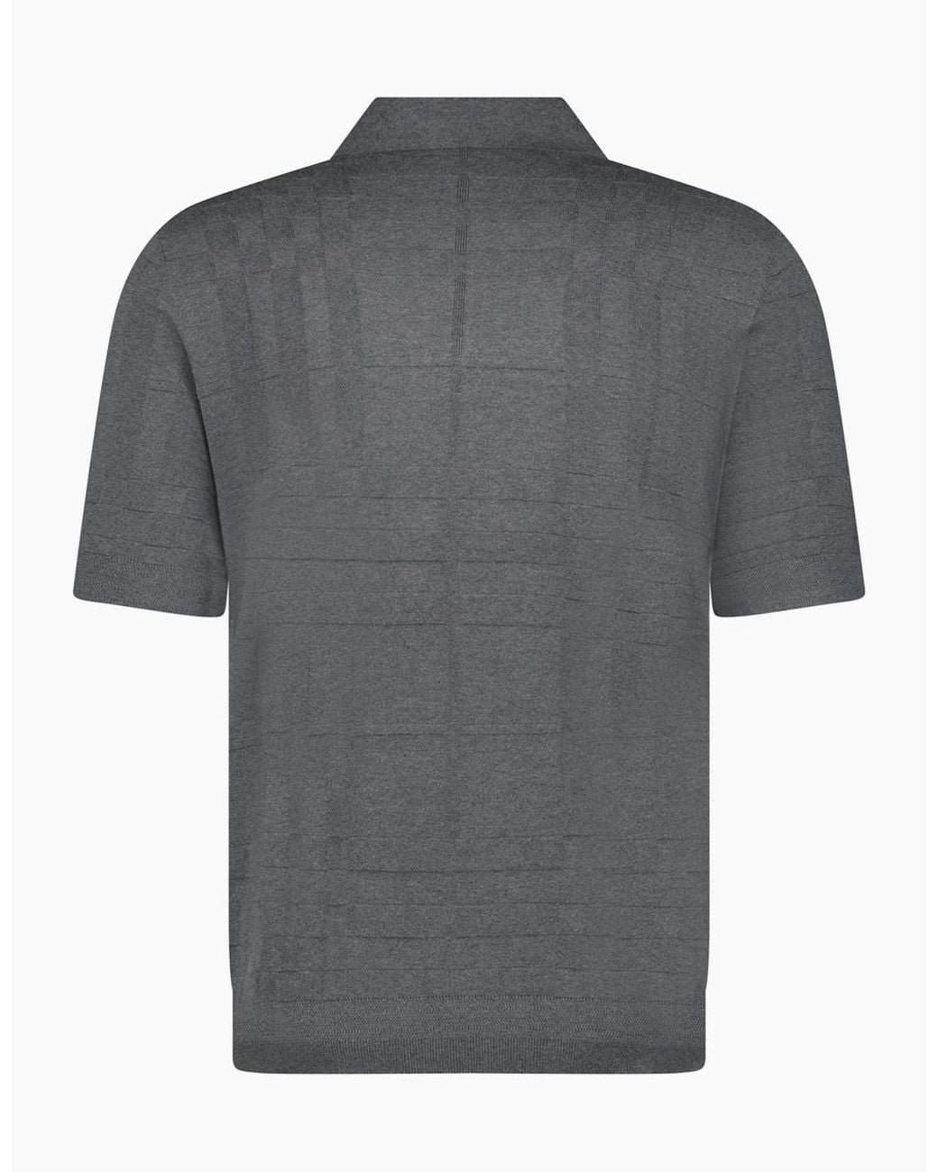 Burberry Gray 'Kieran' Knit Polo-Shirt for men