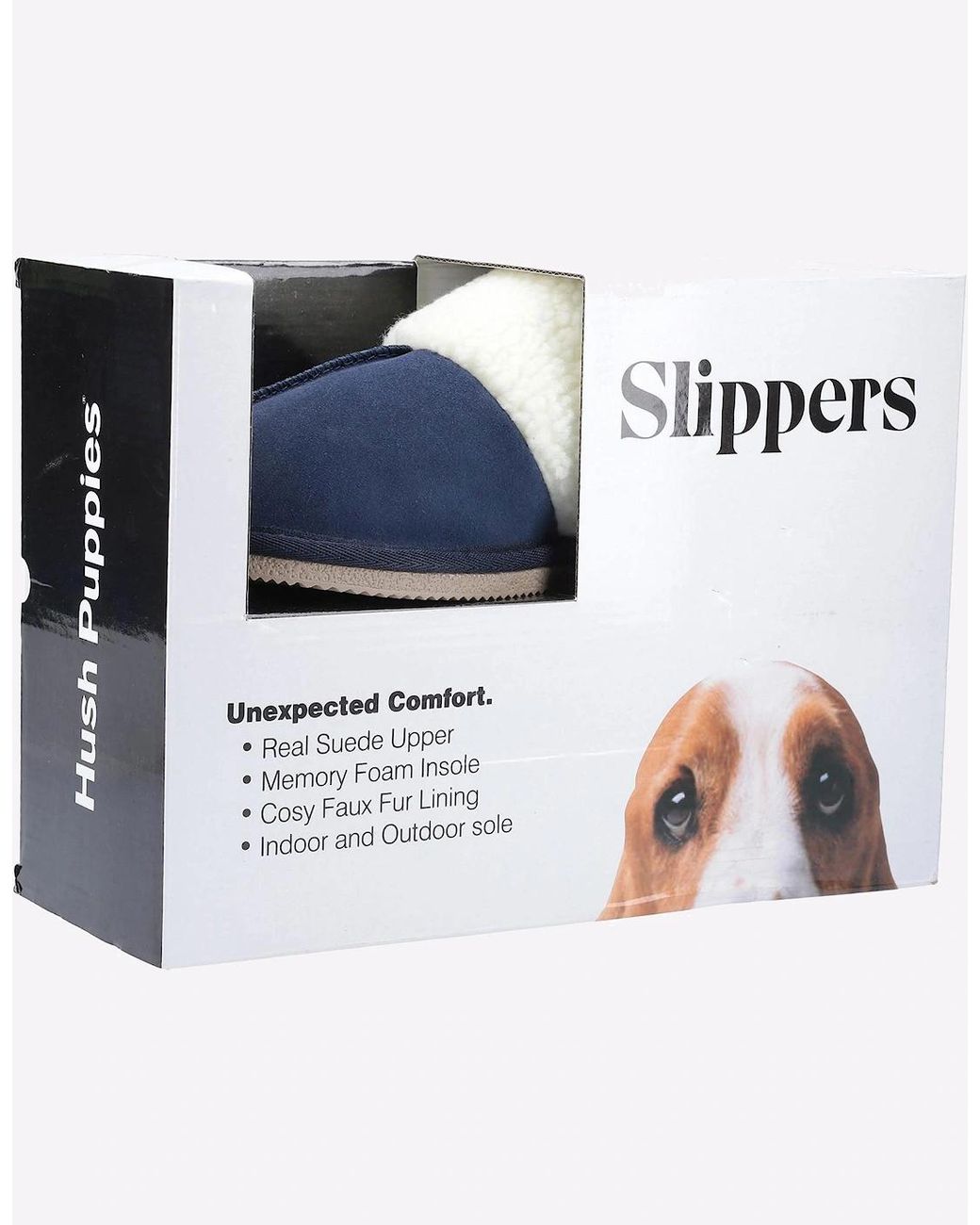 Hush Puppies Blue Arianna Mule Memory Foam Slippers