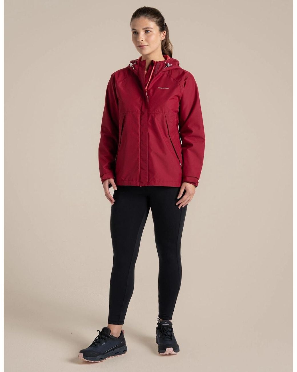 Craghoppers Red Ladies Ossus Waterproof Jacket