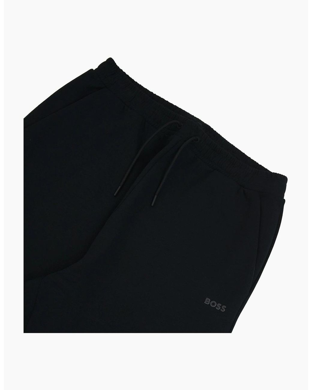 Boss Black Hadiko Stretch-Cotton Tracksuit Bottoms With Logo Print 001 for men
