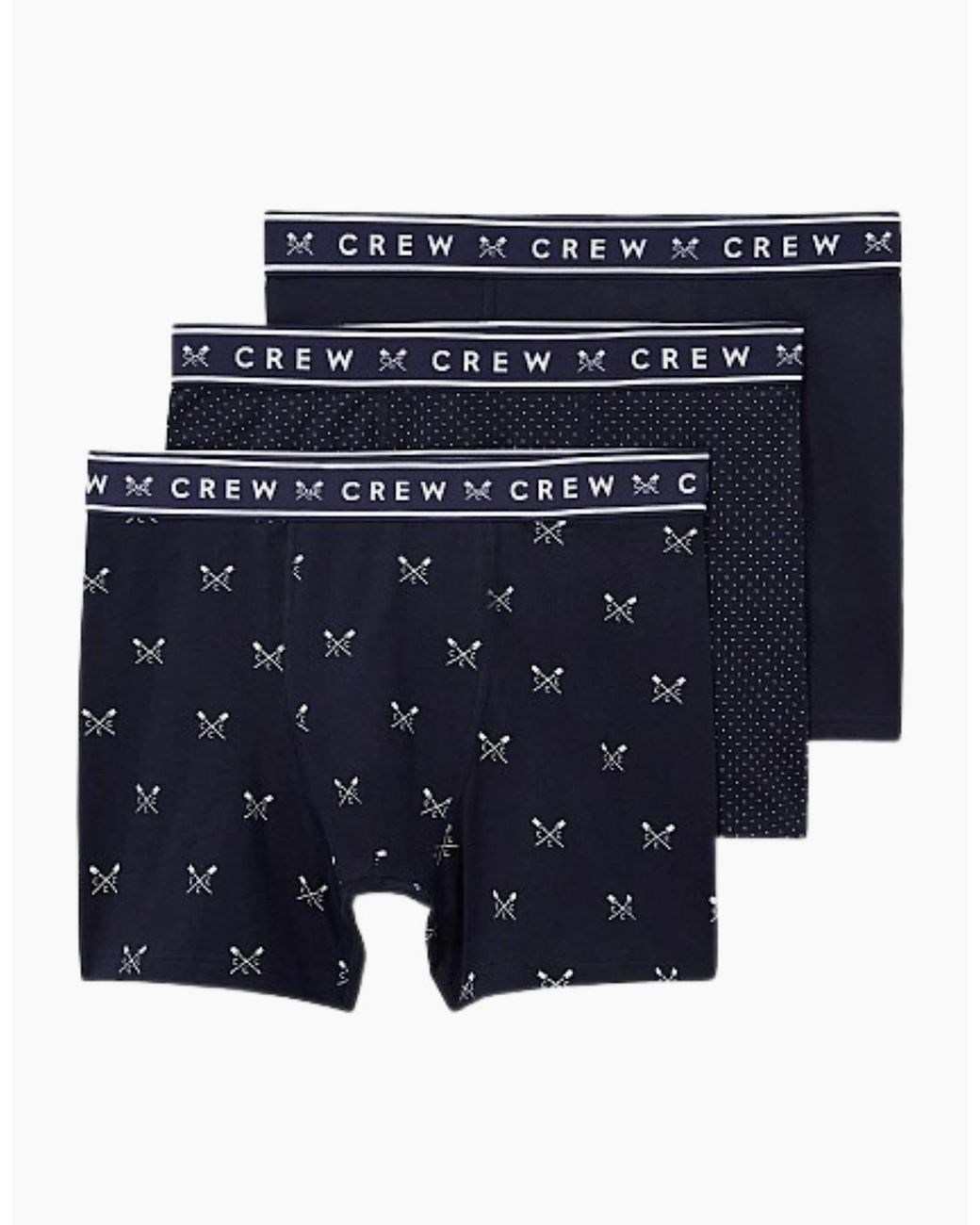 Crew Blue 3 Pk Jersey Boxer Jersey Boxer Shorts for men