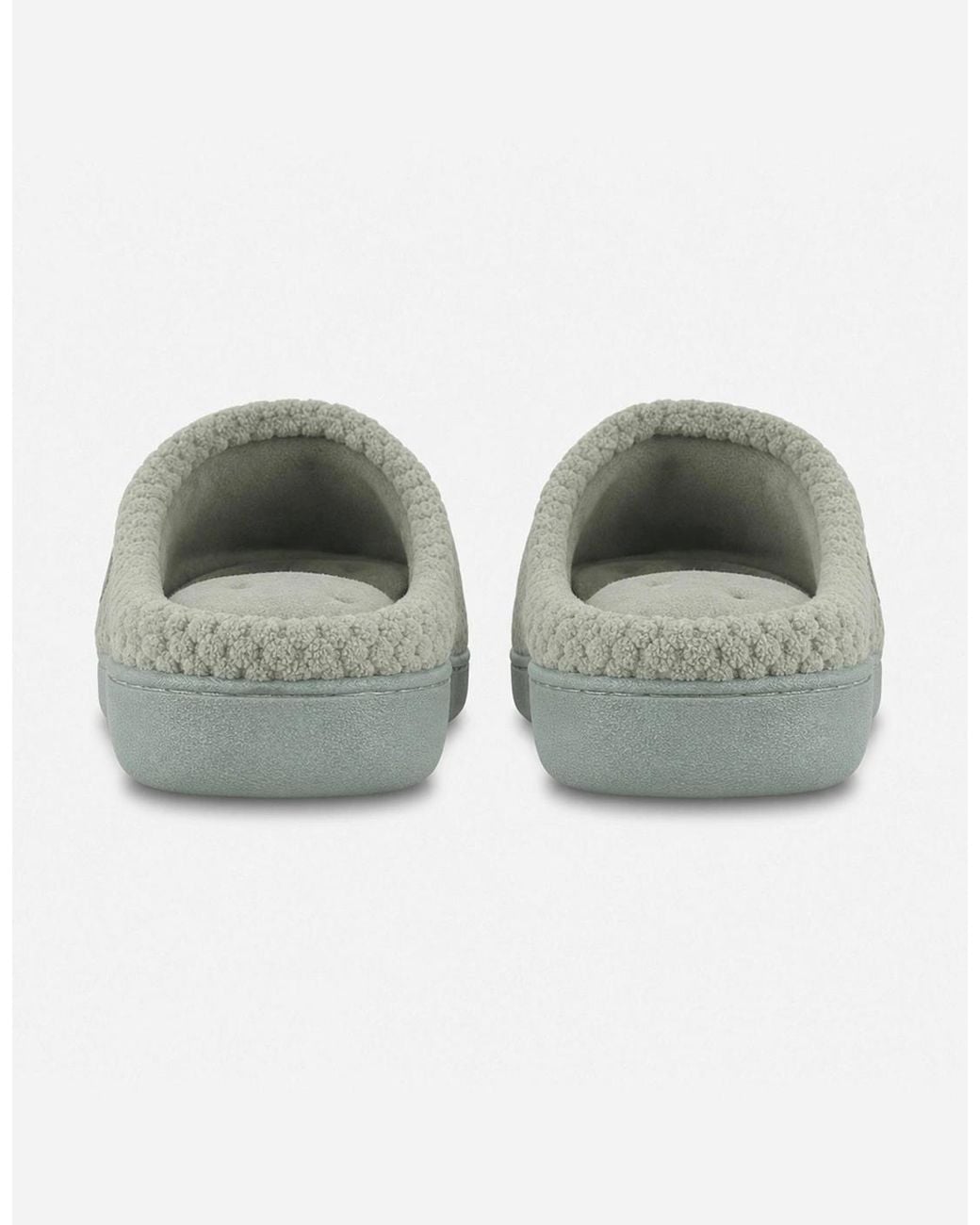 Totes Gray Isotoner Popcorn Terry Mule Slipper Mules Sage