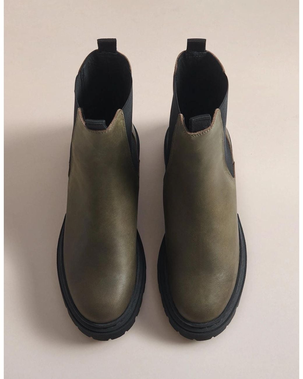 Hudson Black Blake Khaki Nubuck Chelsea Boot