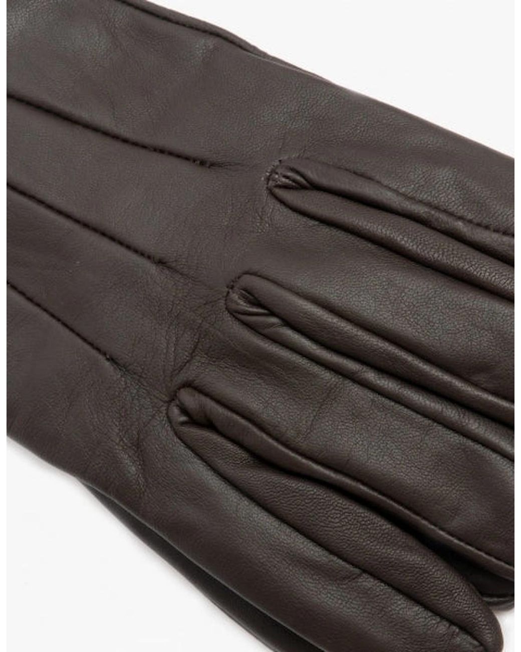 Jack & Jones Gray Montana Leather Gloves Dark Earth for men