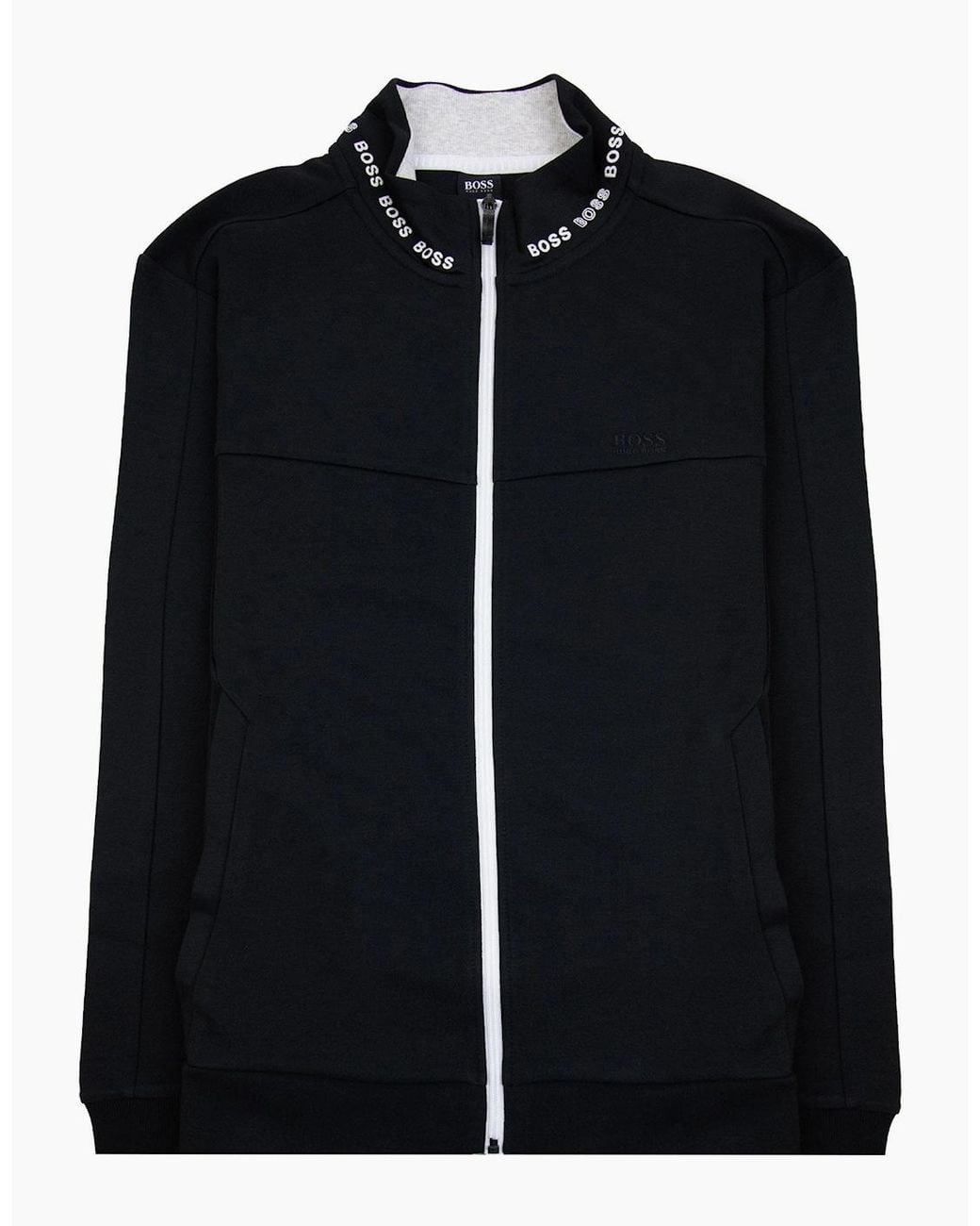 Boss Black Skaz 1 Embroidered Logo Zip Up Sweatshirt 001 for men