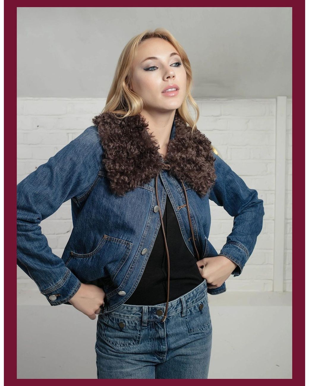 Nooki Design Blue Klara Fur Collar