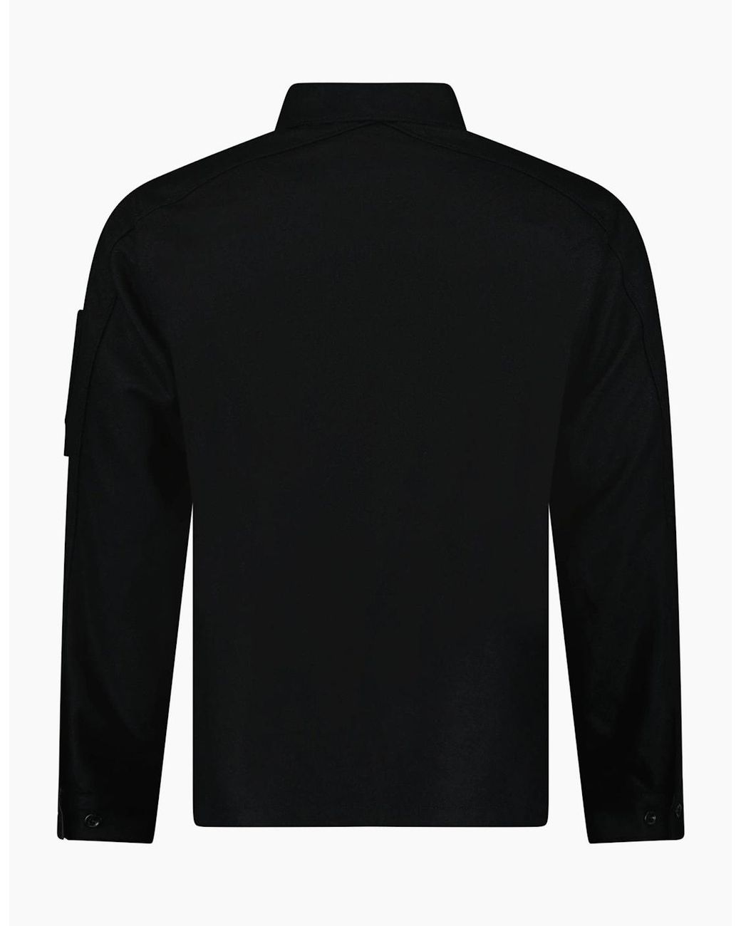 C P Company Black Felt Lens Overshirt for men
