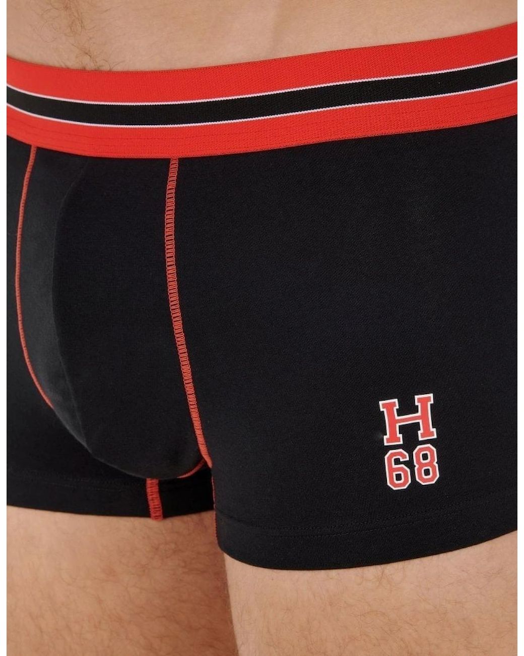 Hom Black Run Sports Contrast Boxer Trunk for men