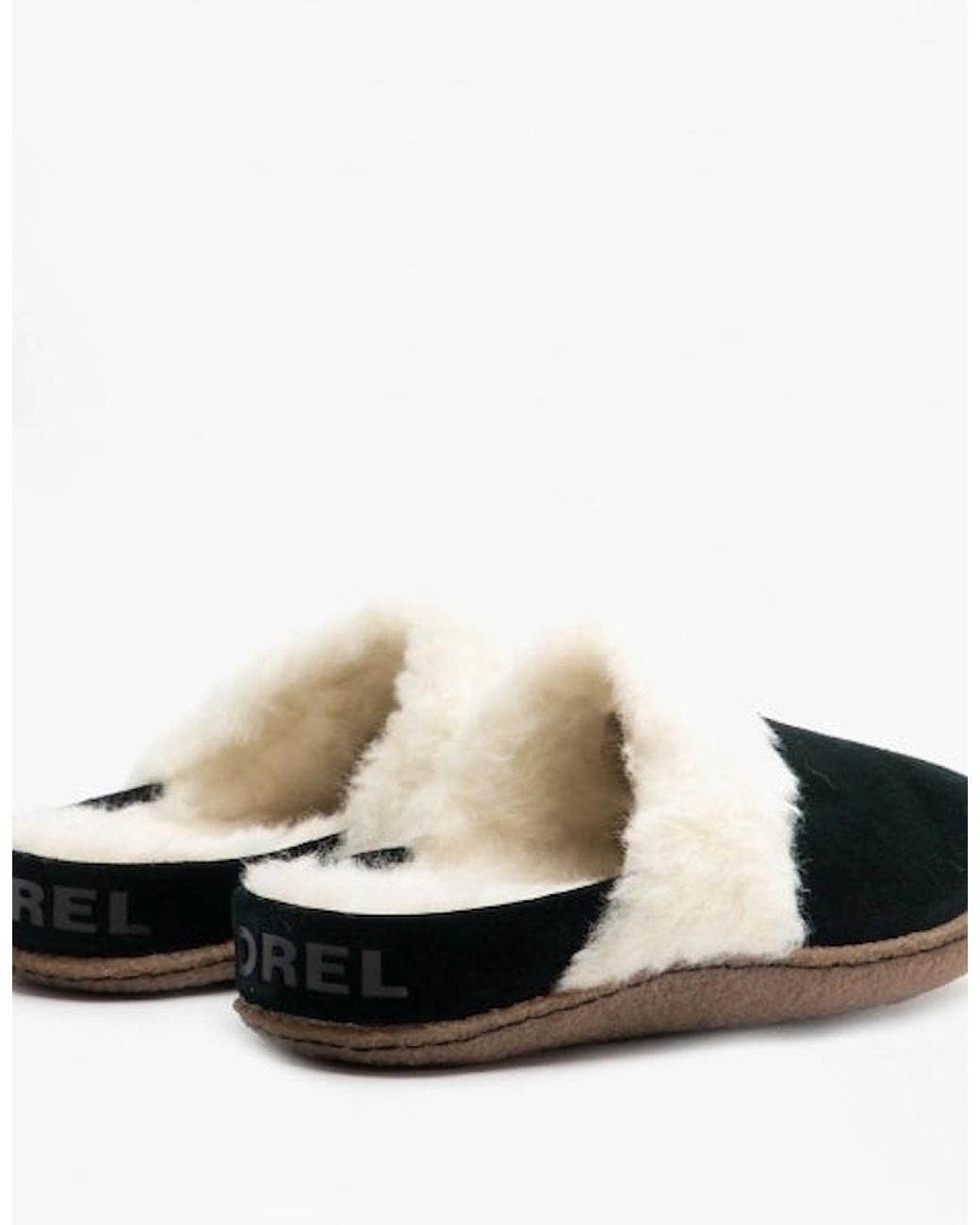 Sorel Black Nakiska Slide Ii Mule Slippers/Natural