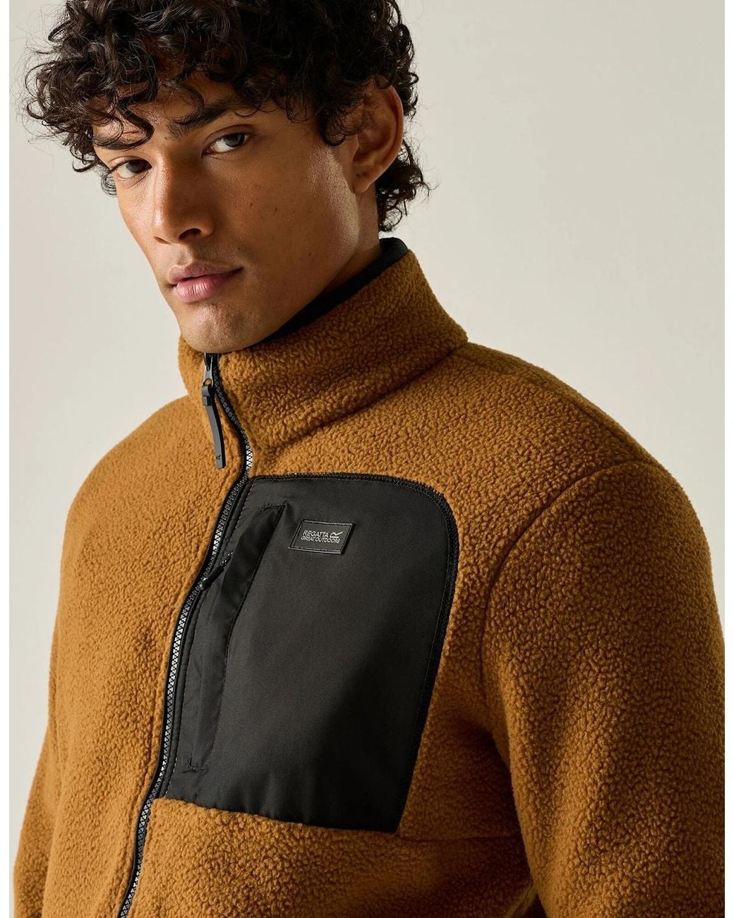 Regatta Orange Frankie Borg Fleece Jacket for men