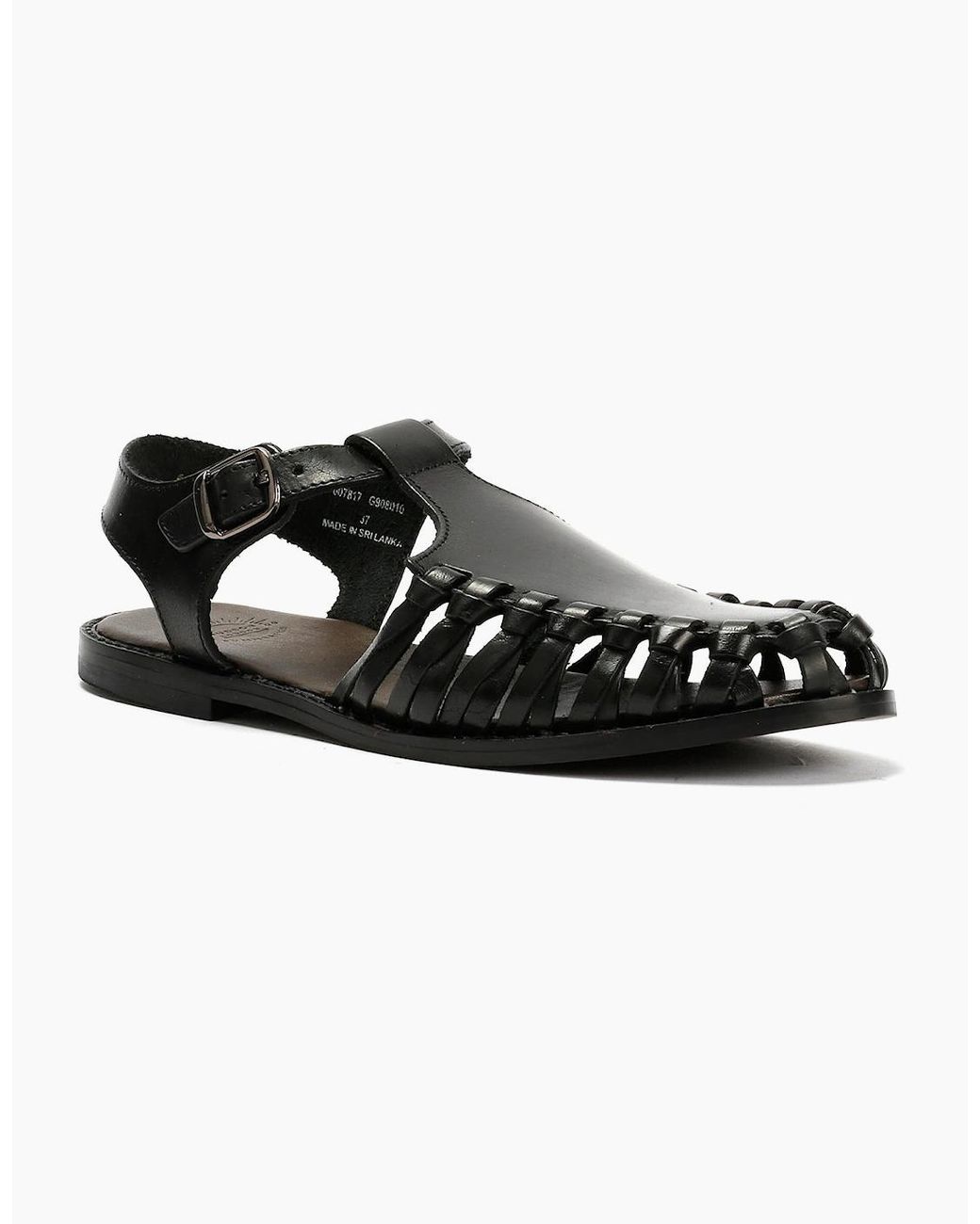 Hudson Black Luna Leather Sandal
