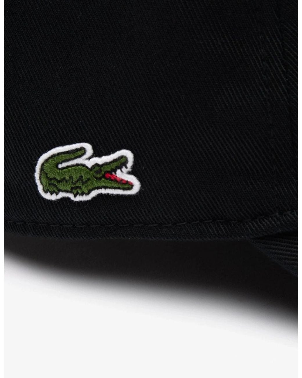 Lacoste Black Twill Cap for men