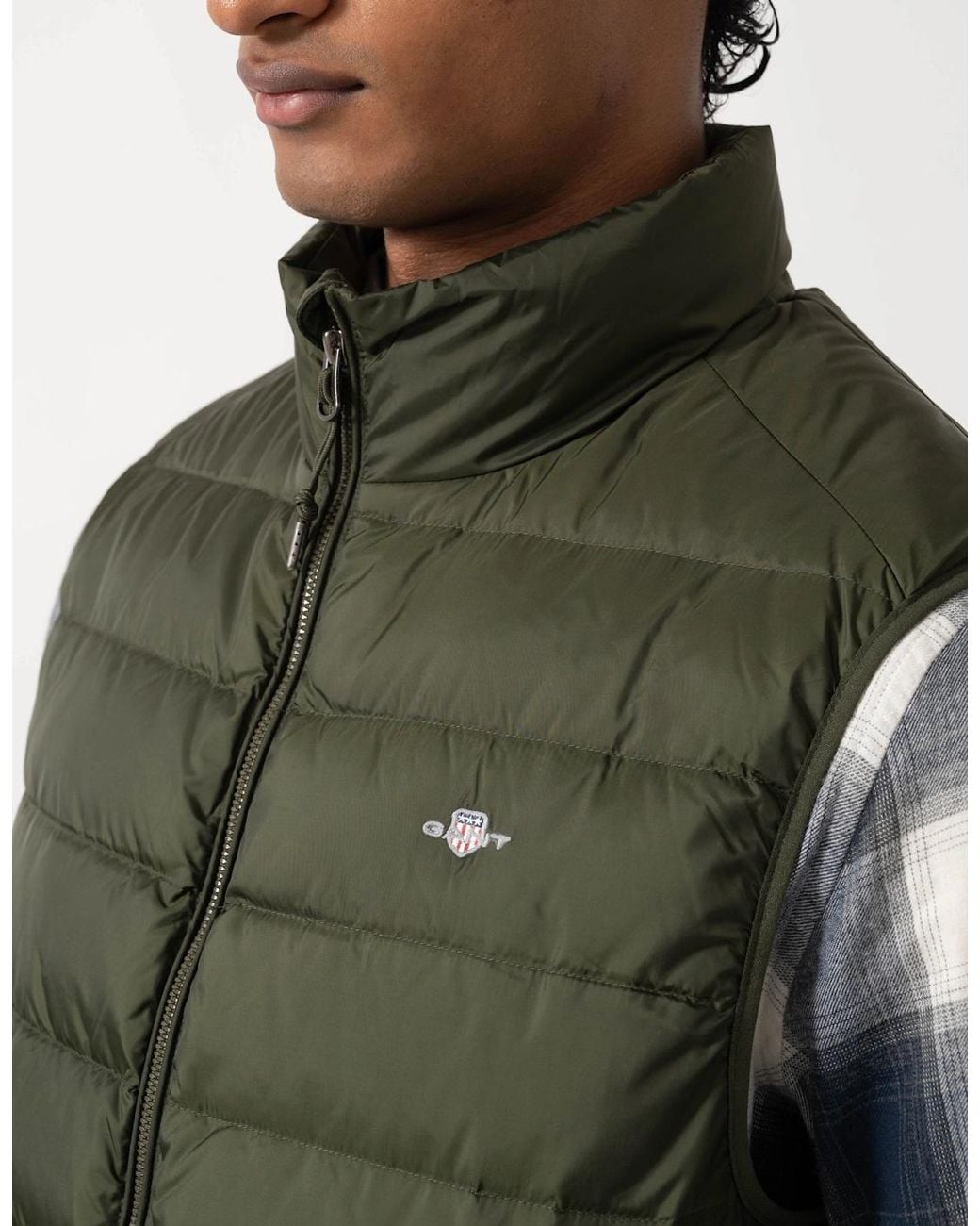 Gant Green Light Down Shield Logo Gilet for men