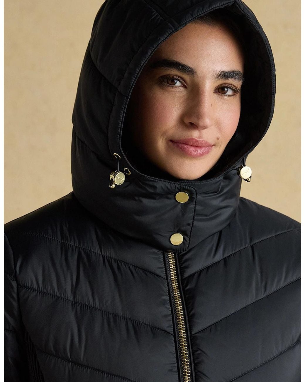 Joules Black Pembury Coat Longline Jackets