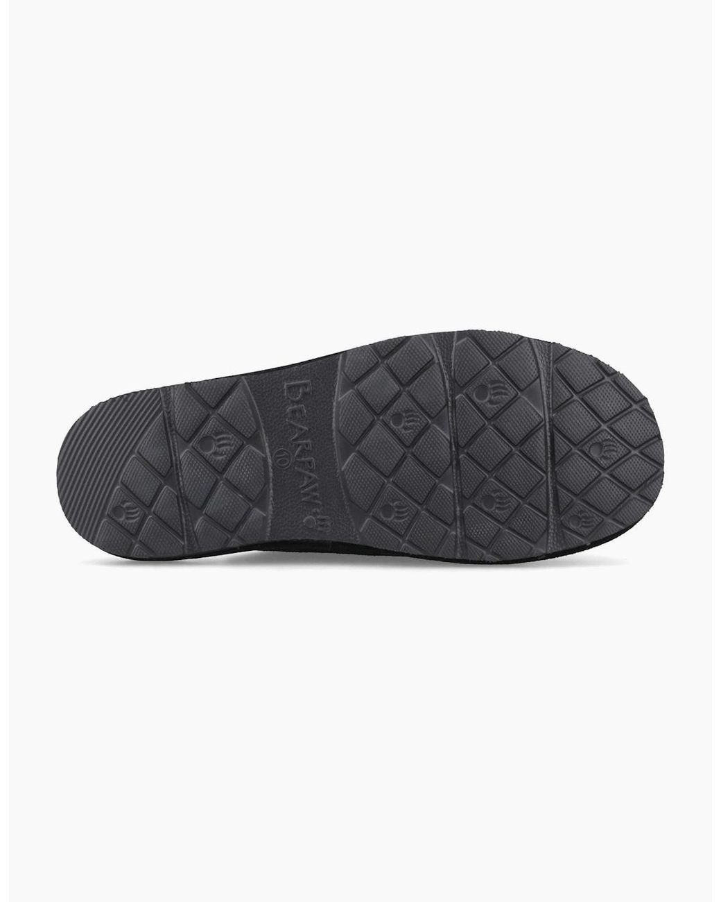 BEARPAW Black Walker Suede Slippers for men