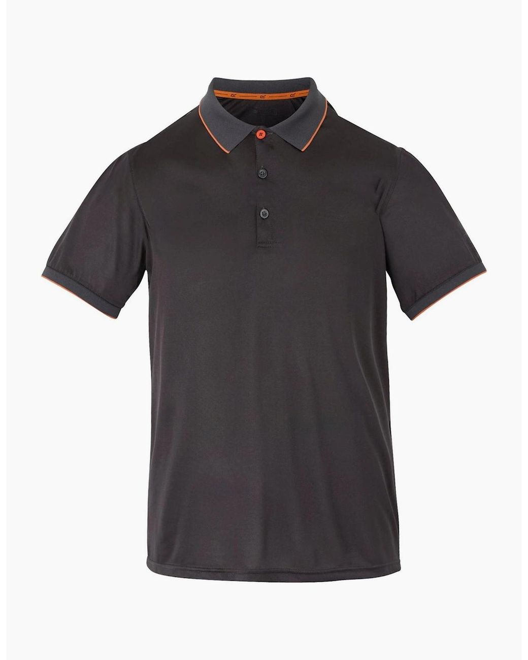Regatta Black Collared Neck Short Sleeve Regular Fit Shirt for men