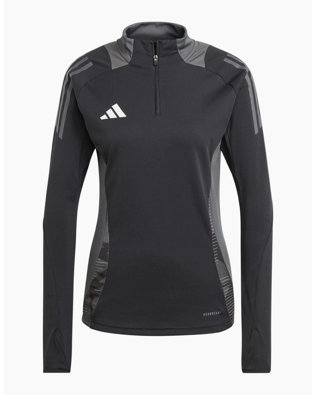 Adidas Black Tiro24 Funnel Neck Raglan Sleeve Athletic Top