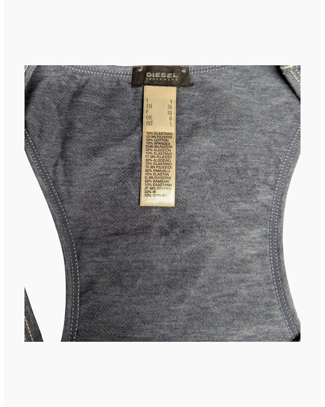 DIESEL Blue Tops Rose Vest Tank