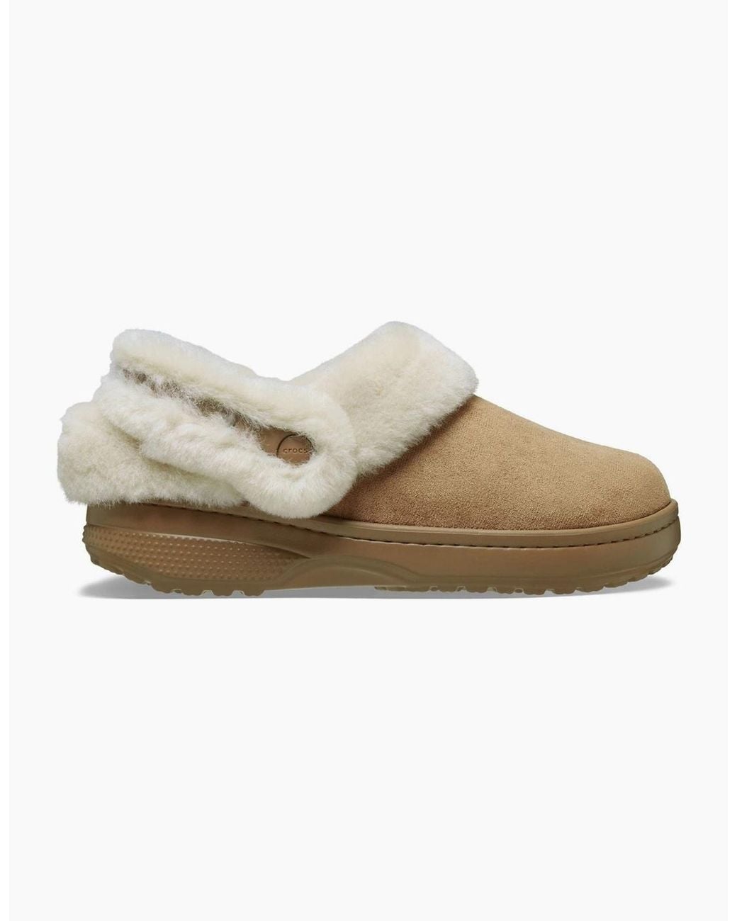 CROCSTM Brown Unfurgettable Vegan Suede Polyester Sepia Clogs