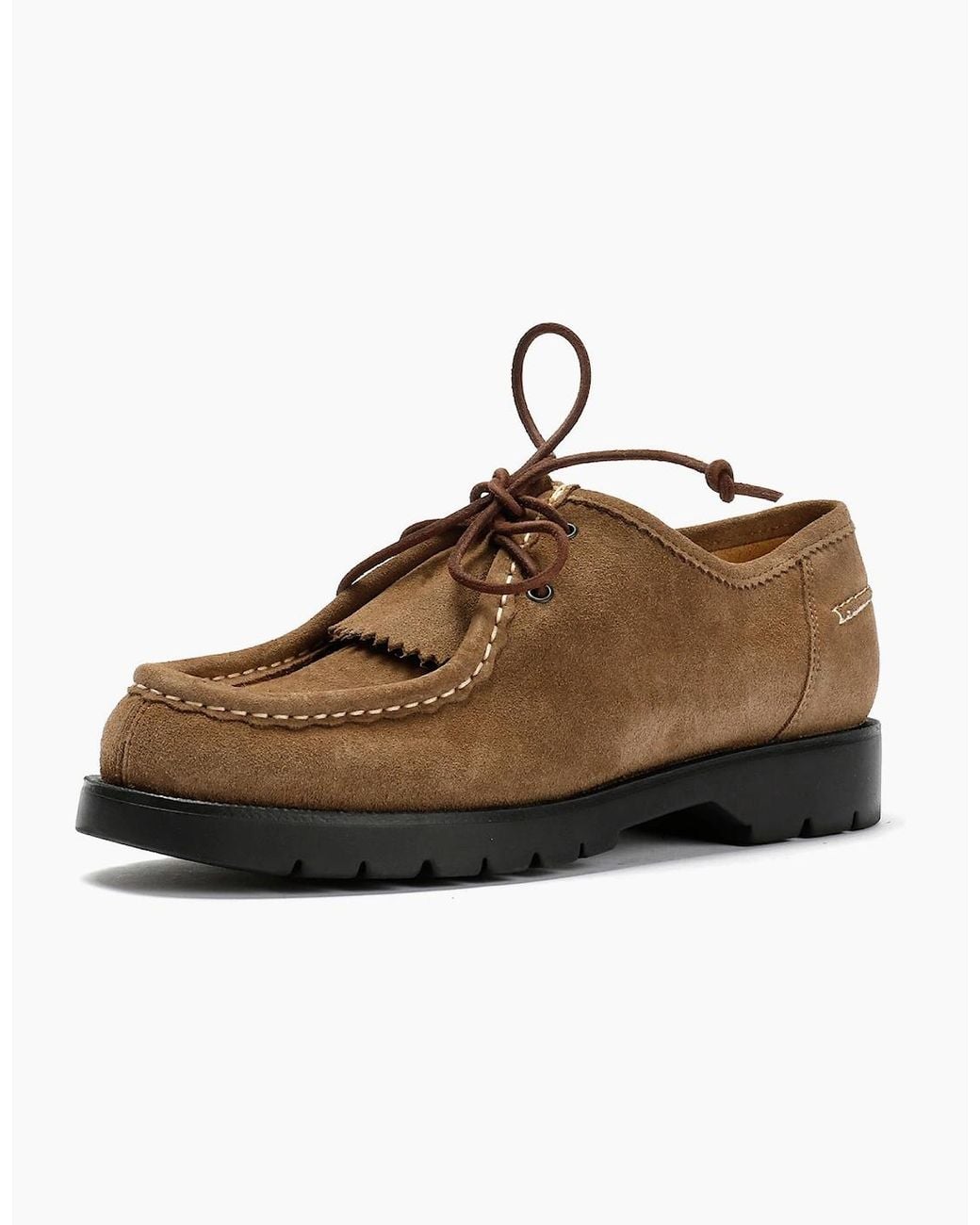 Kleman Brown Padror Mx V Suede Taupe Lace-Up Shoes for men