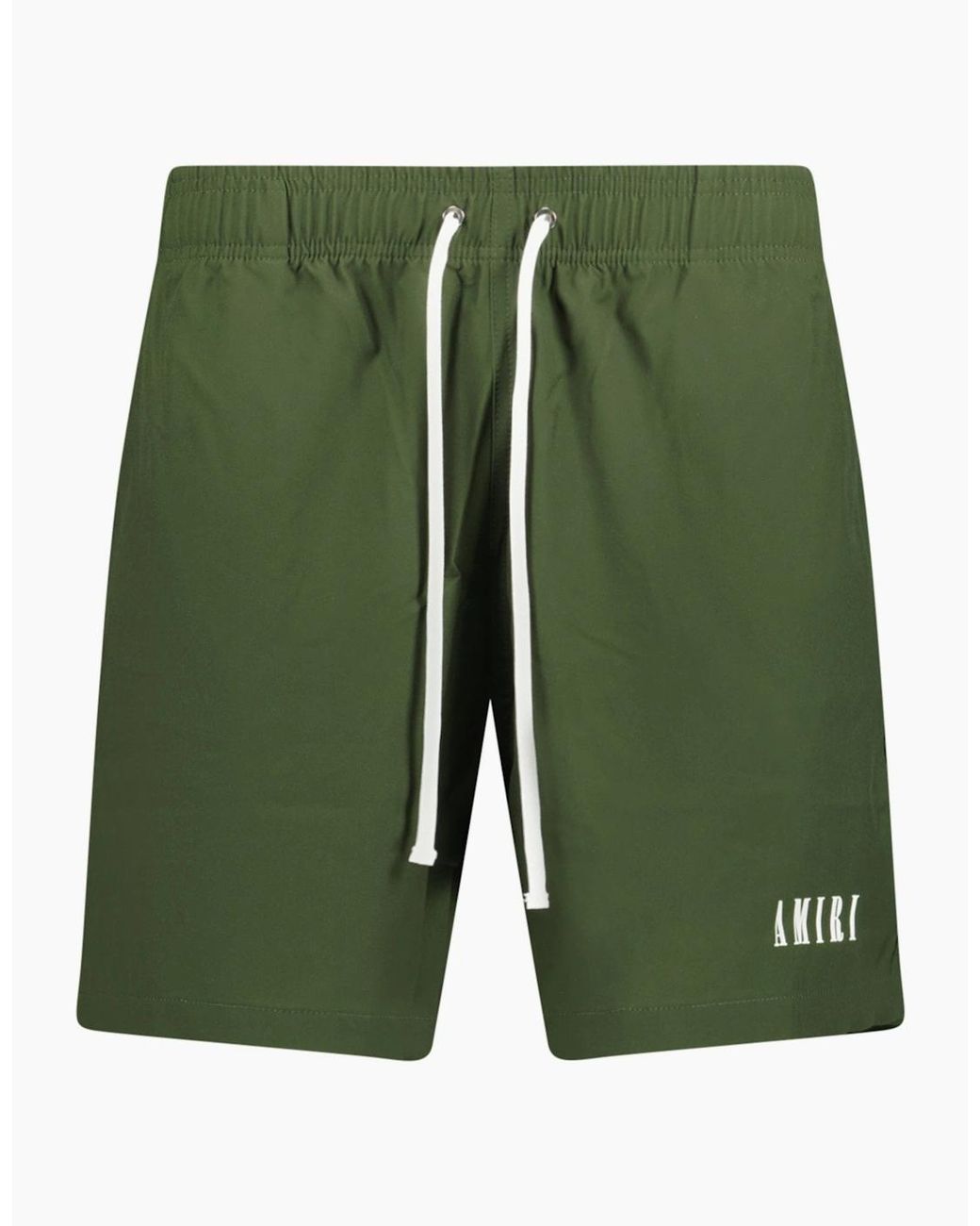 Amiri Green Core Logo Drawstring Swim Shorts for men