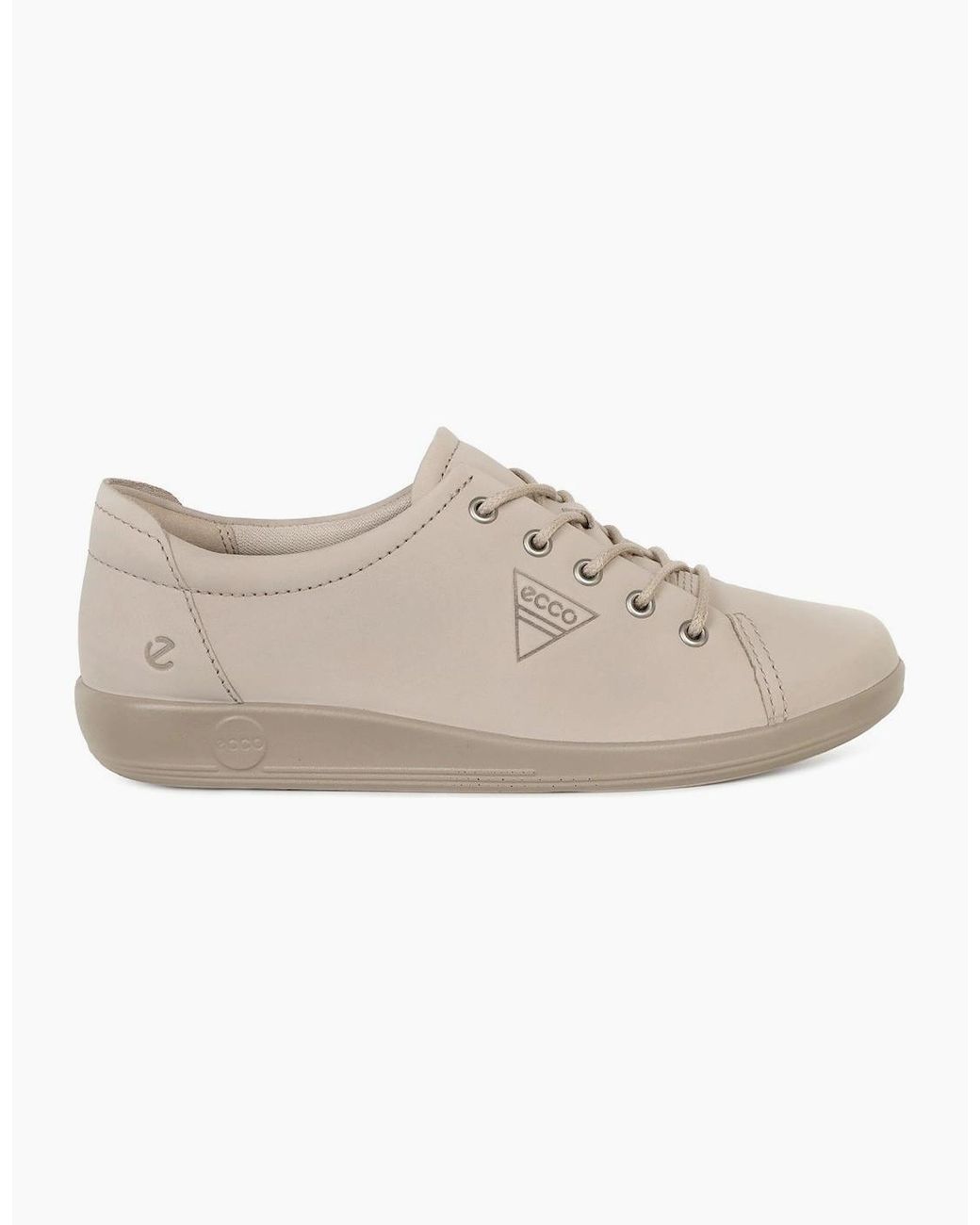 Ecco White Soft 2 Lace Trainers