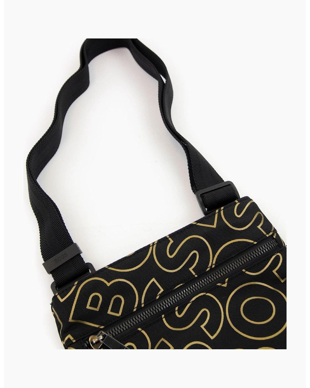 Boss White Catch Ln Outline Logo Envelope Bag 001 for men