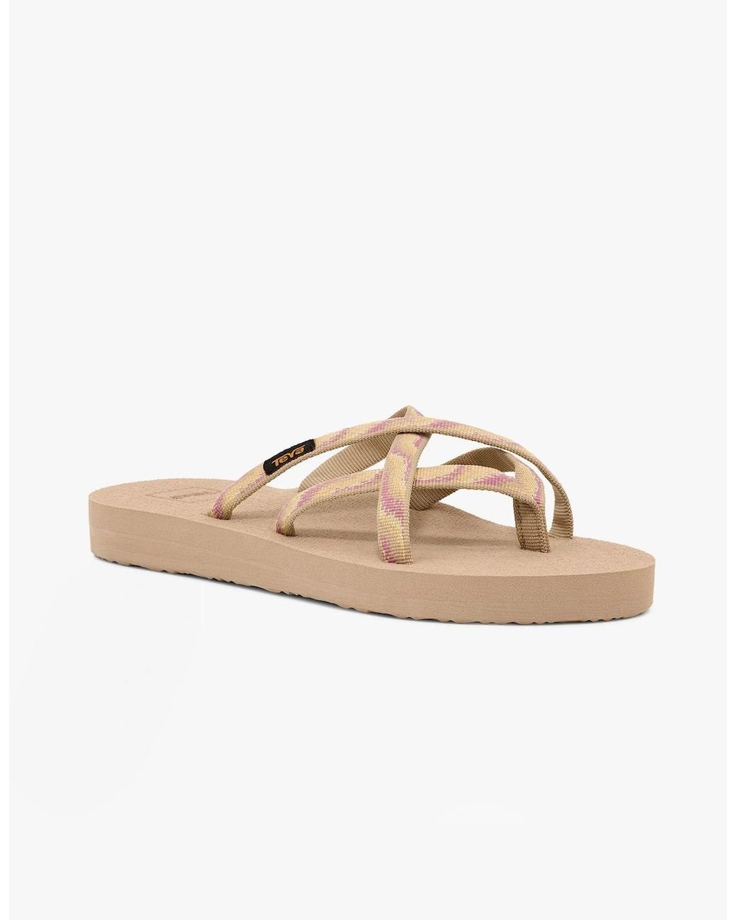 Teva Brown Olowahu Sandals Neon Wave Peach Ice