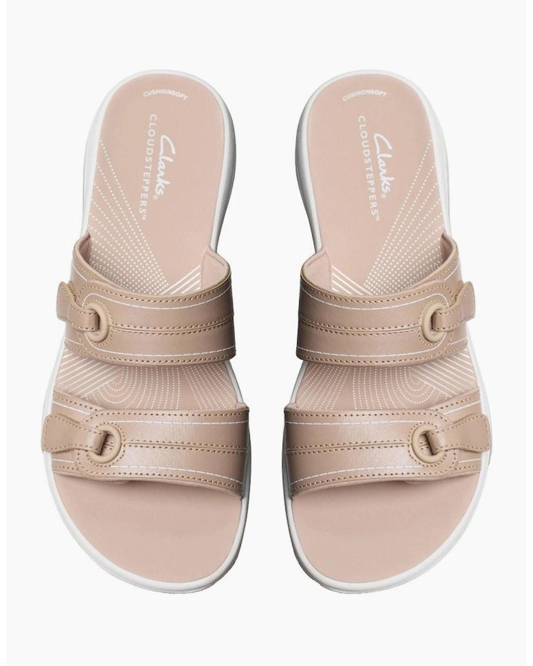 Clarks White Brinkley Maye Sandals
