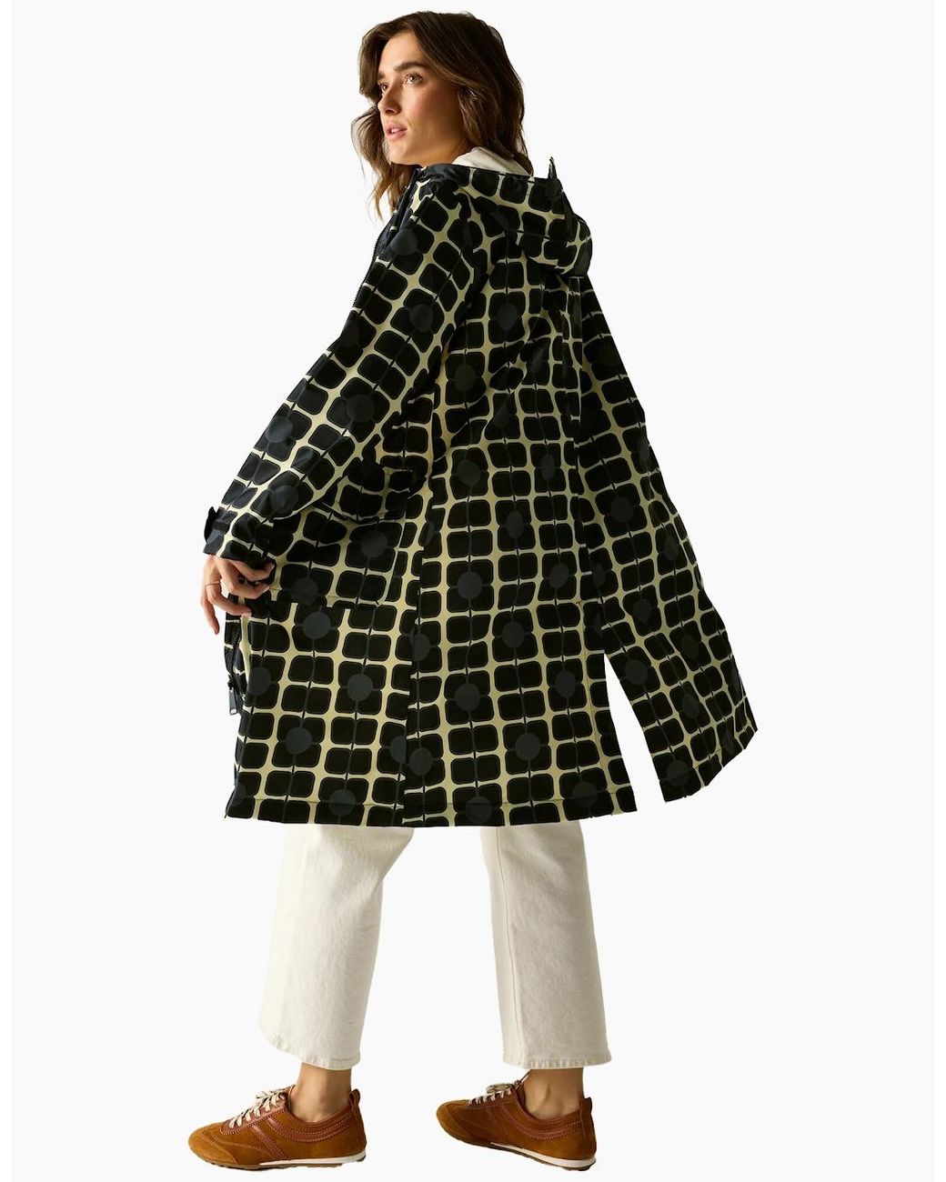 Regatta Multicolor Ladies Orla Kiely Poppy Long Length Waterproof Jacket