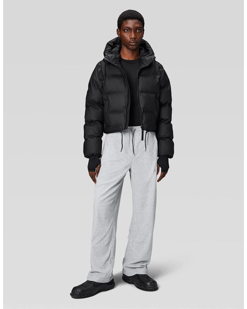 Rains Black W Alta Puffer Jacket
