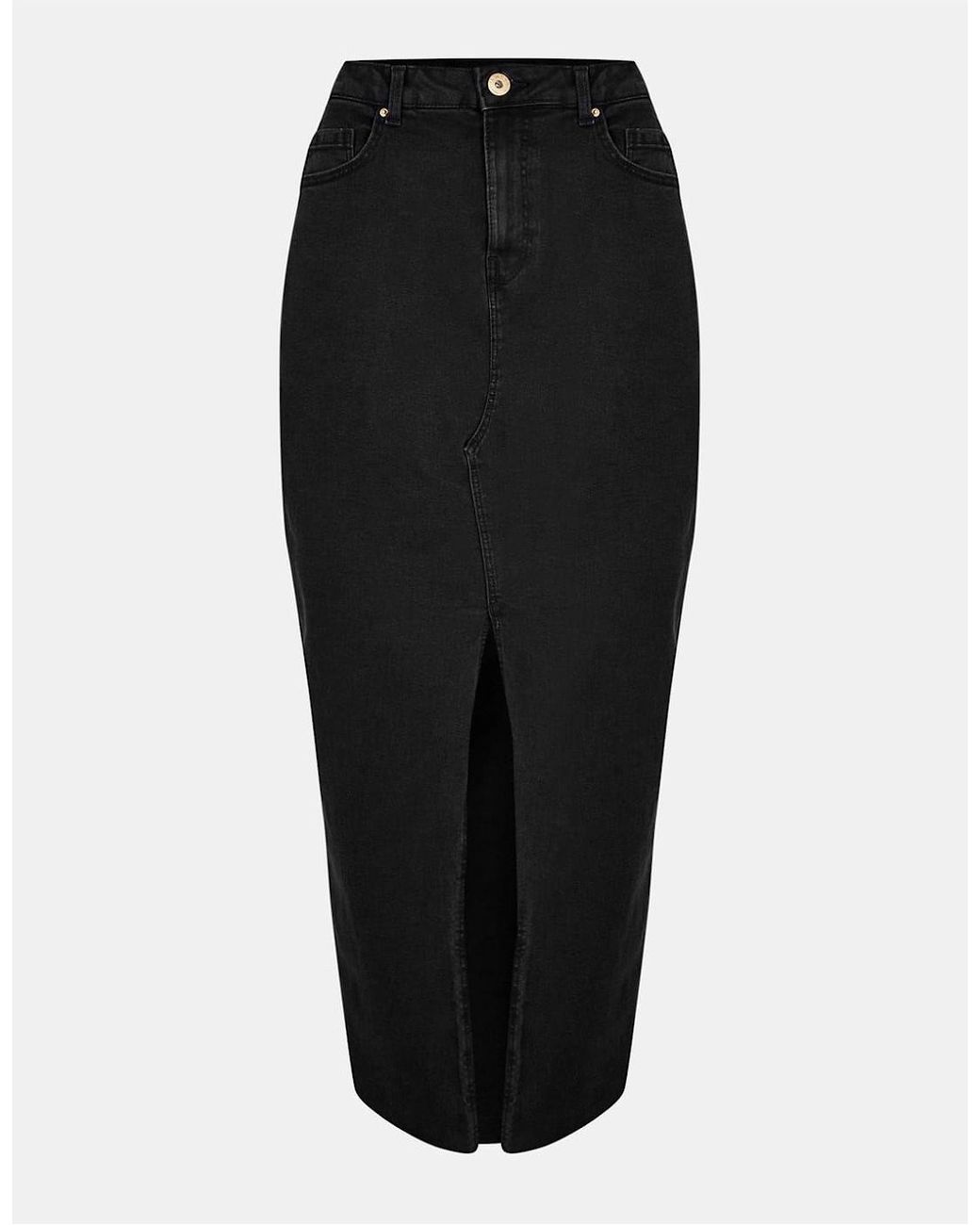 Pieces Black Skirt Midi Pencil Skirt