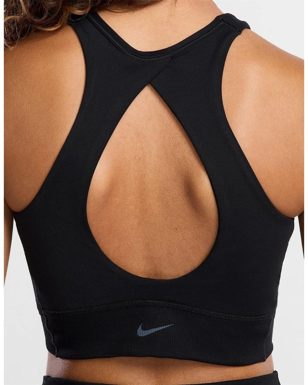 Nike Blue Twist High Neck Sports Bra