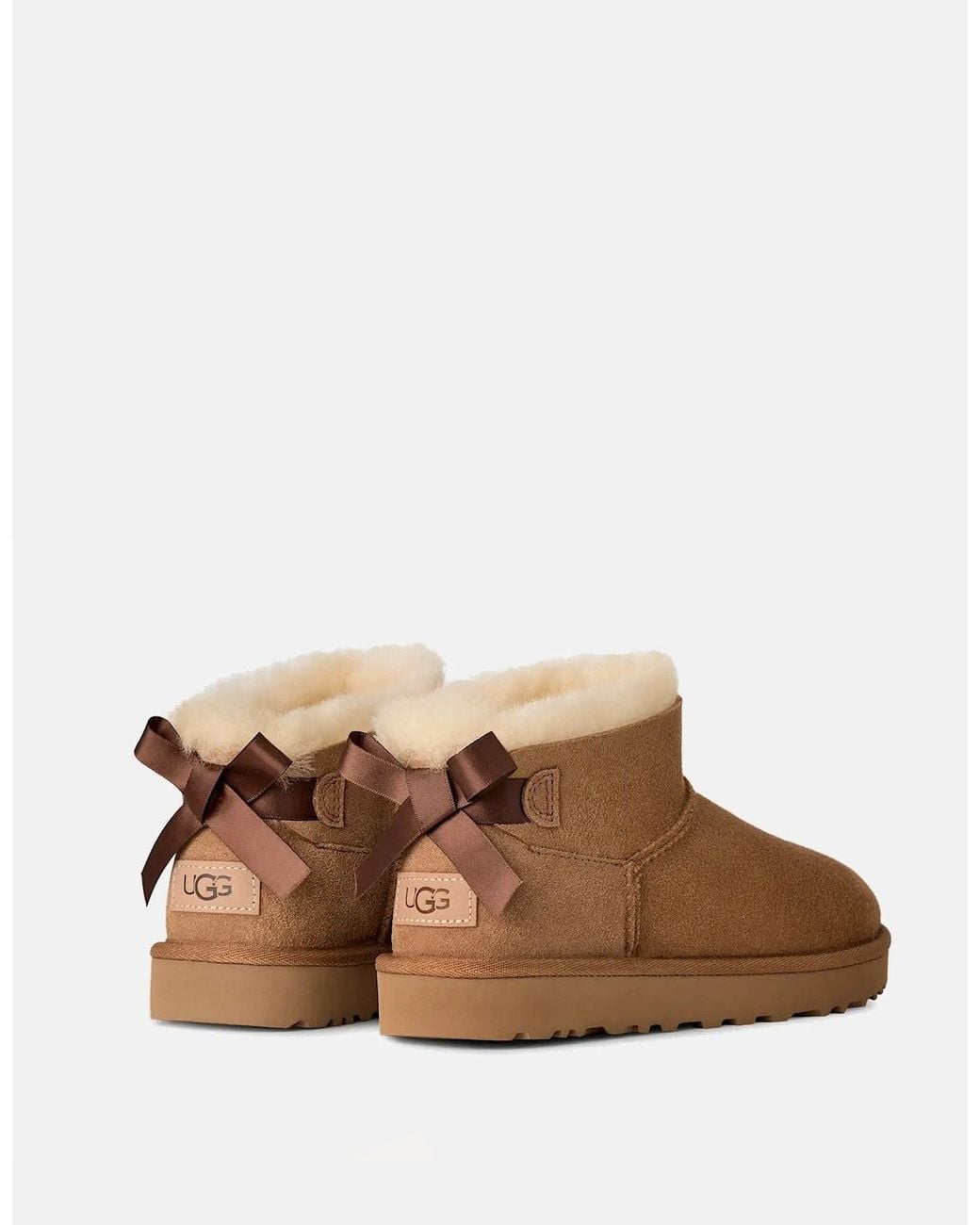 Ugg Brown Ultra Mini Bailey Bow