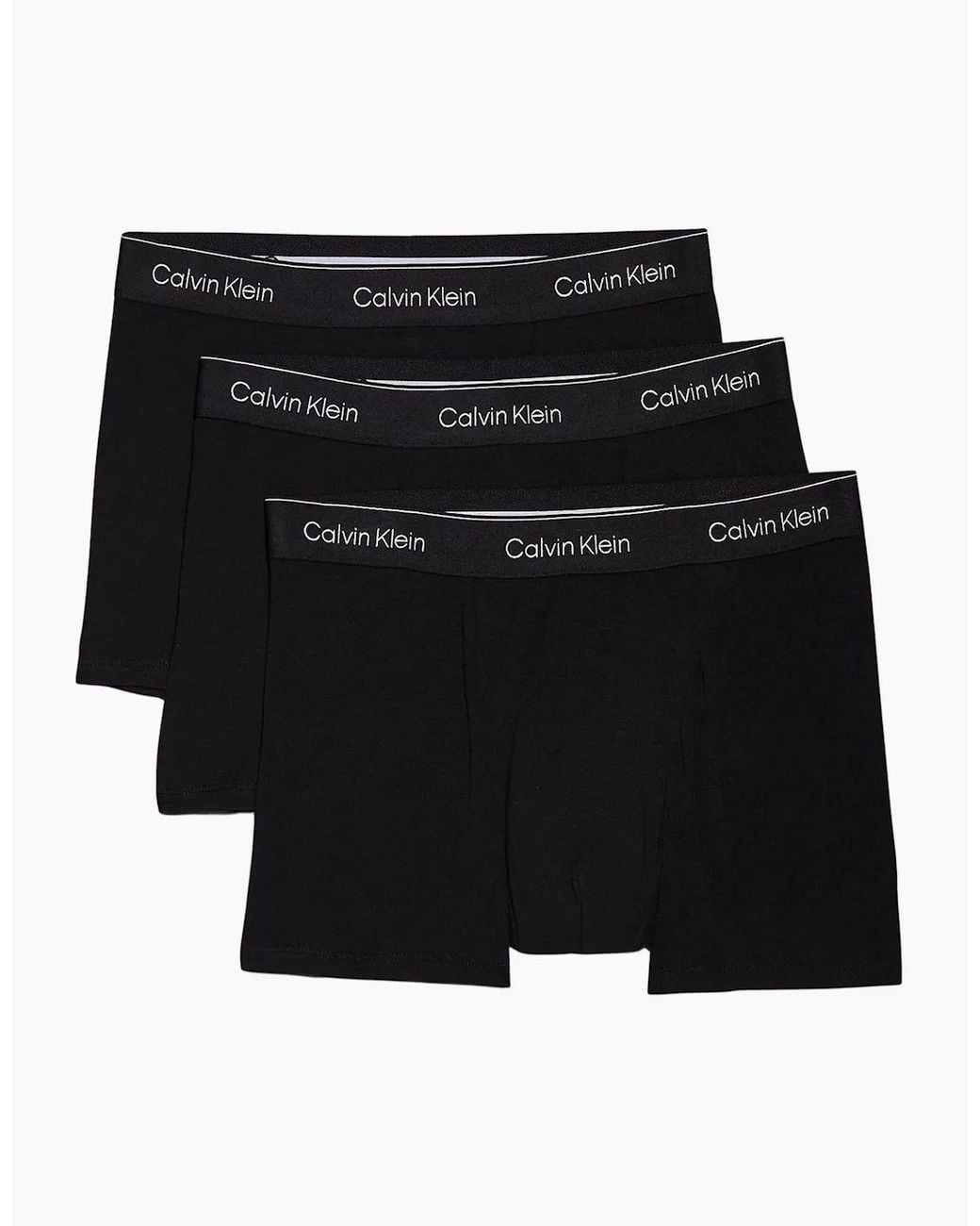 Calvin Klein Black 3-Pack Icon Cotton Stretch 'Relaxed Dart' Boxer Trunks, All for men