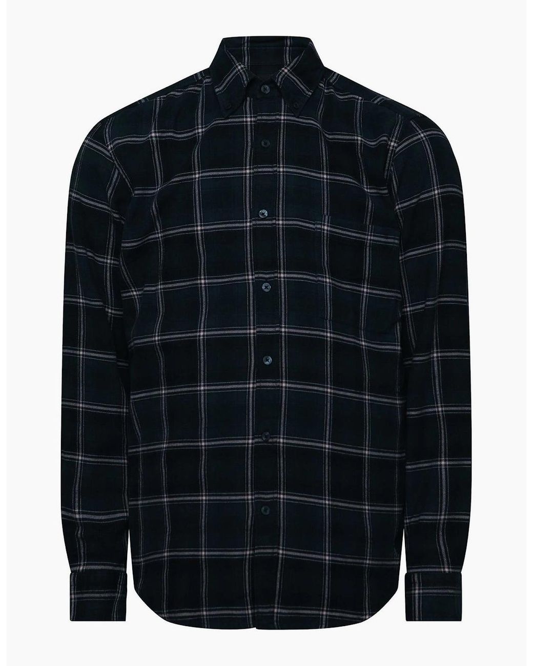 Boss Blue Collared Neck Button Down Long Sleeve Shirt for men