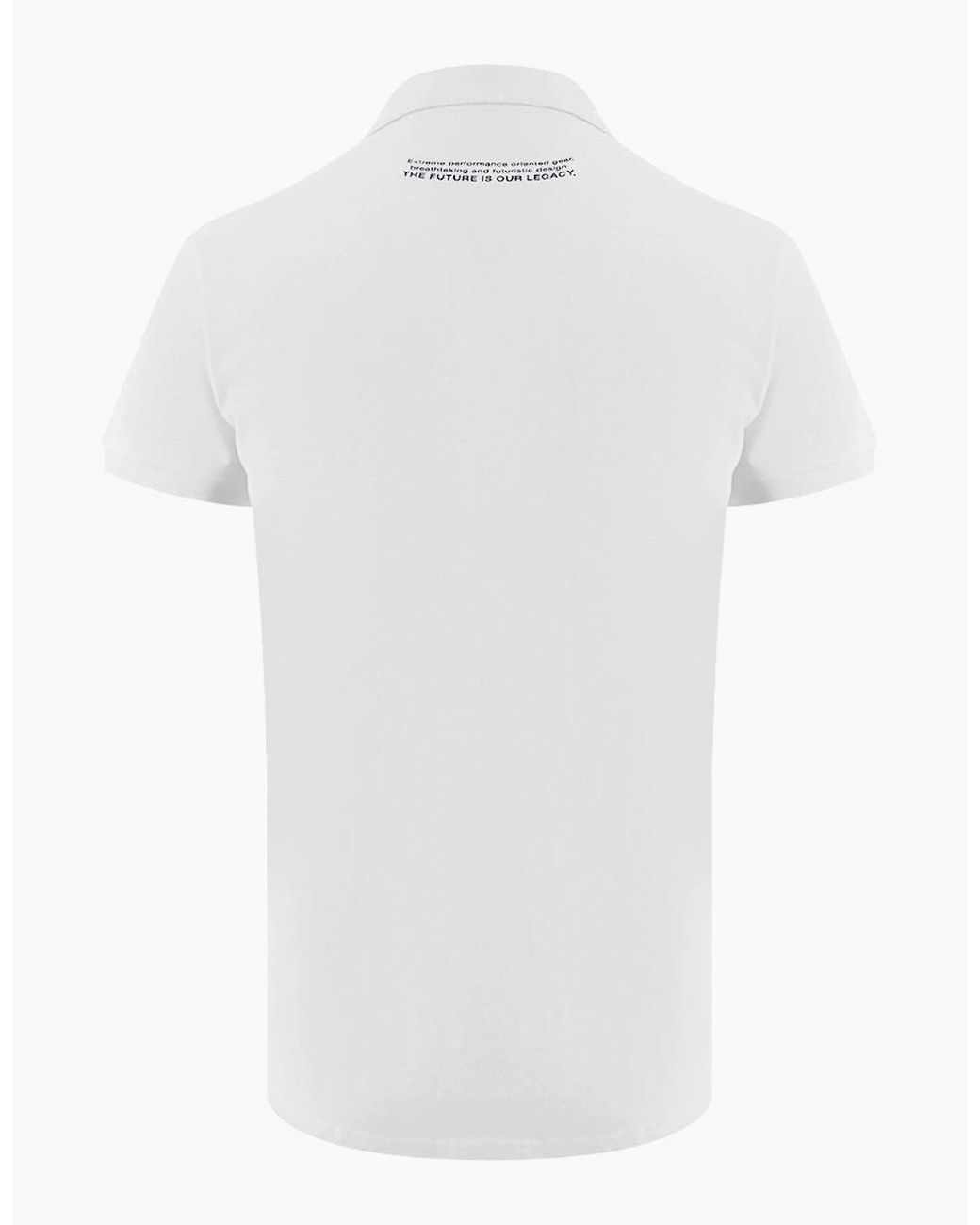 Philipp Plein White Plein Sport Classic Logo Stretch Polo Shirt
