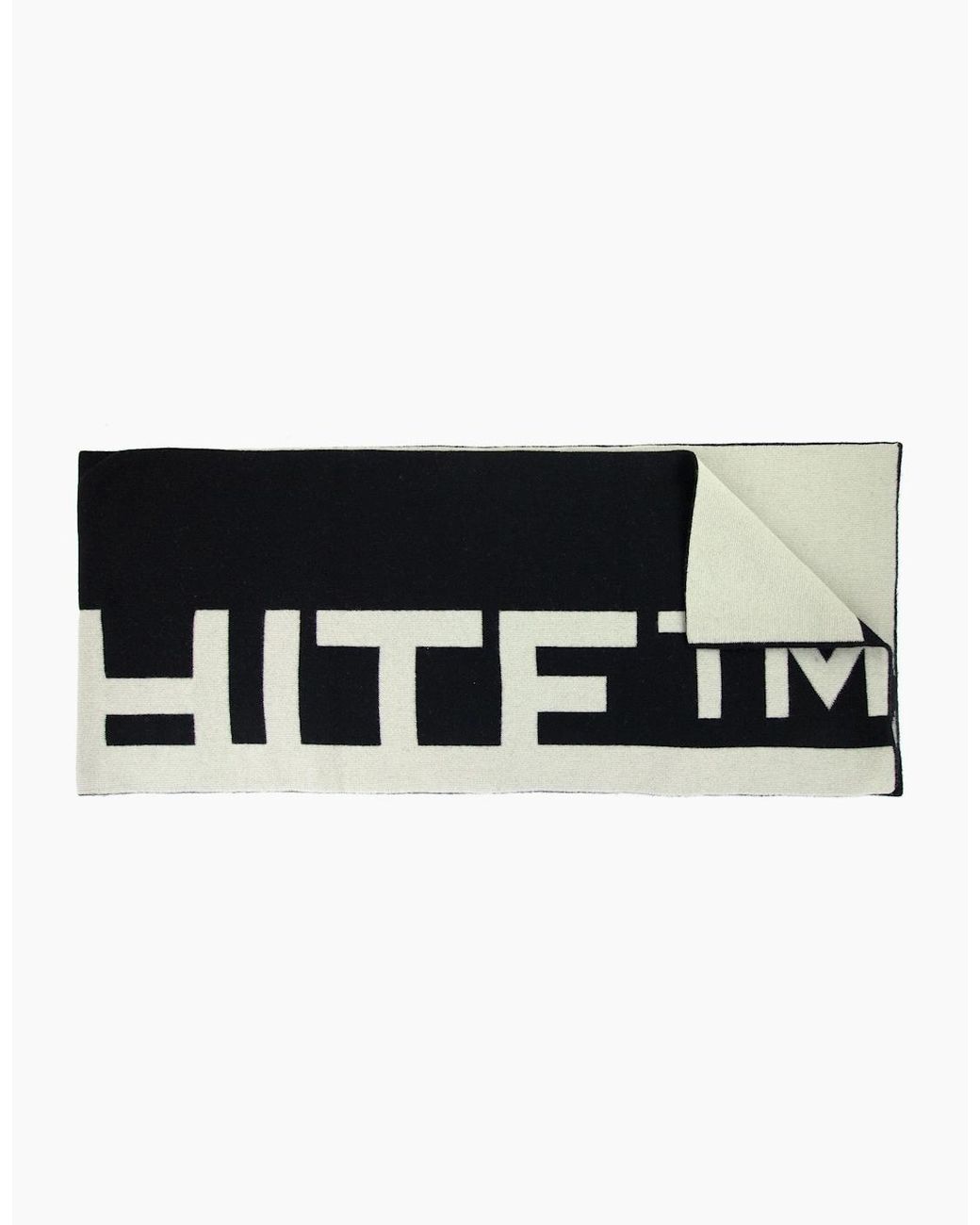 Off-White c/o Virgil Abloh Black Off Logo Felted Wool Scarf