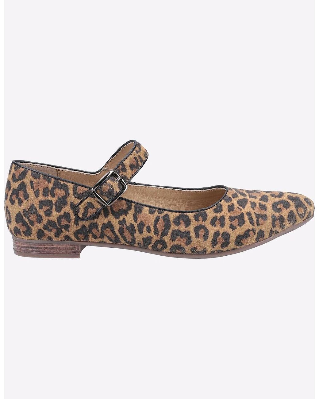 Hush Puppies Brown Melissa Strap Memory Foam Shoes Leopard