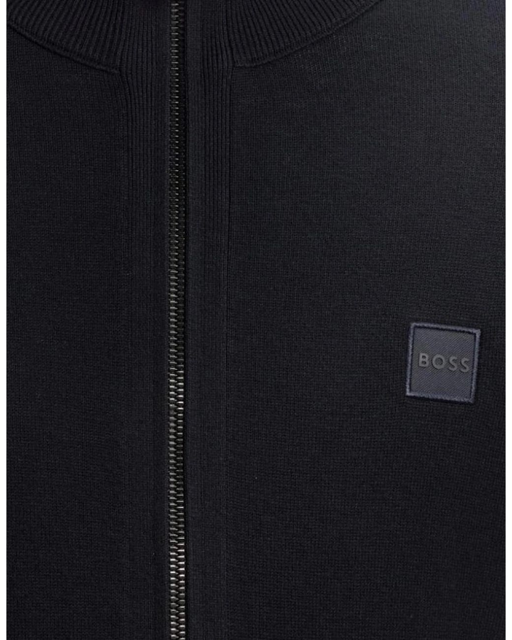 Boss Blue Kano Knitted Zip Jacket for men