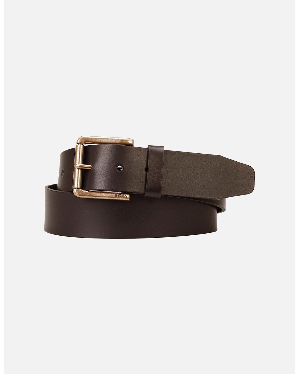 Boss Brown Boss Joris -Sz40 Leather Belt Dark for men