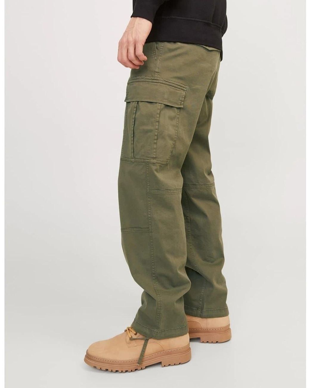 Jack & Jones Green Harlow Cargo Trouser for men