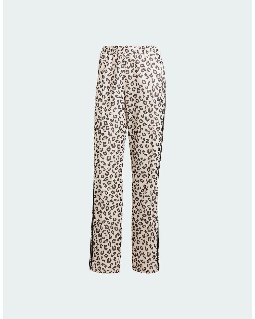 Adidas White Originals Leopard Firebird Track Pants