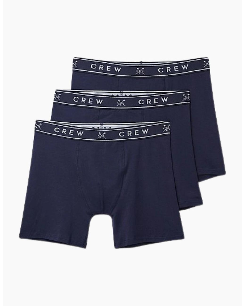 Crew Blue 3 Pack Jersey Boxer Shorts for men