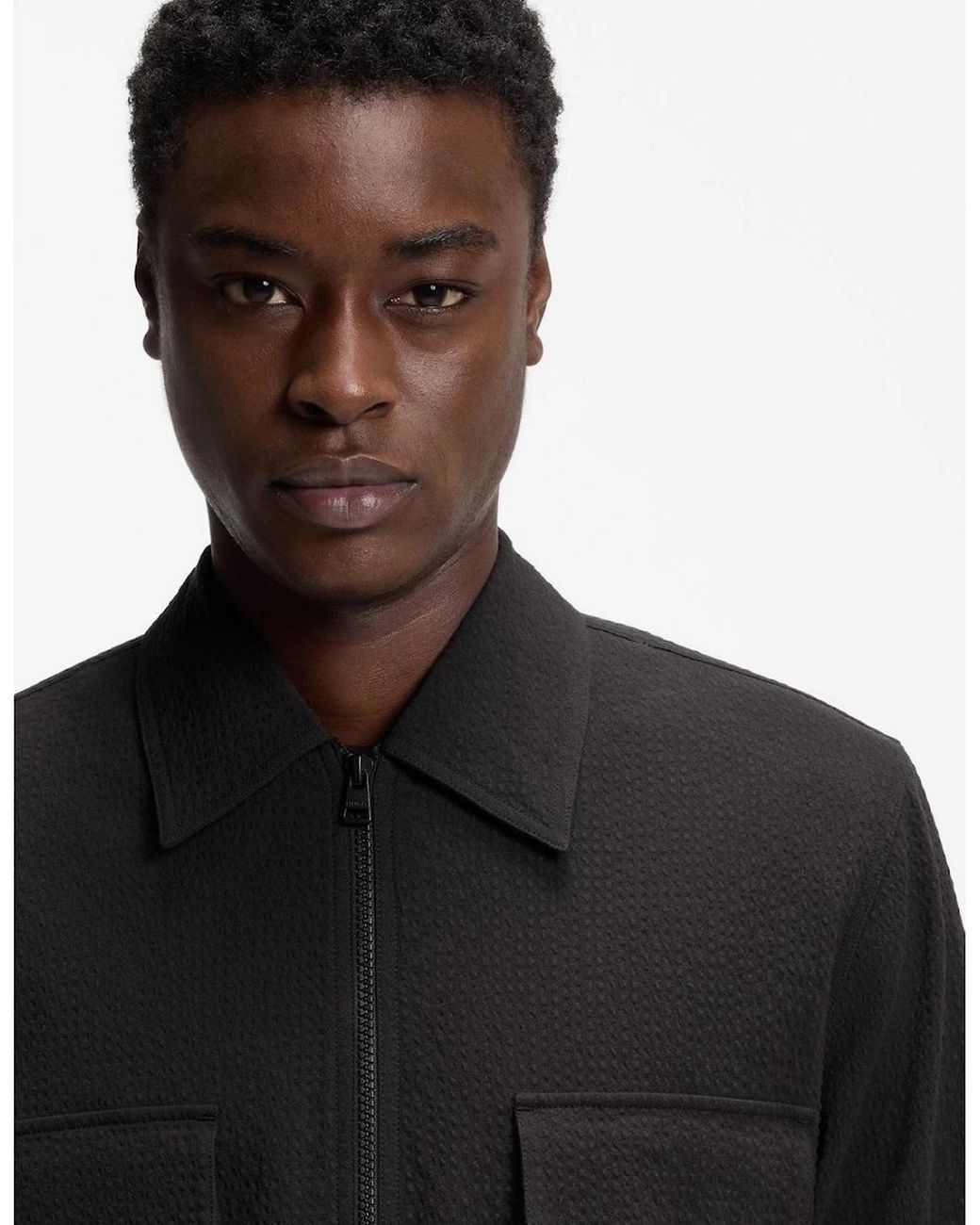 Boss Black Regular Fit Collared Neck Shirt Collar Long Sleeve Shirt for men
