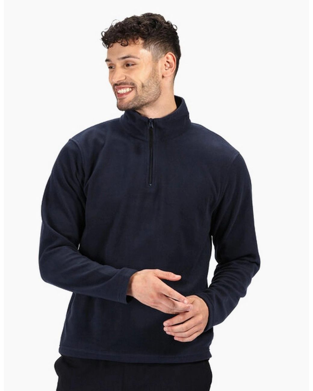Regatta Blue Professional Micro Zip Neck Fleece Top for men
