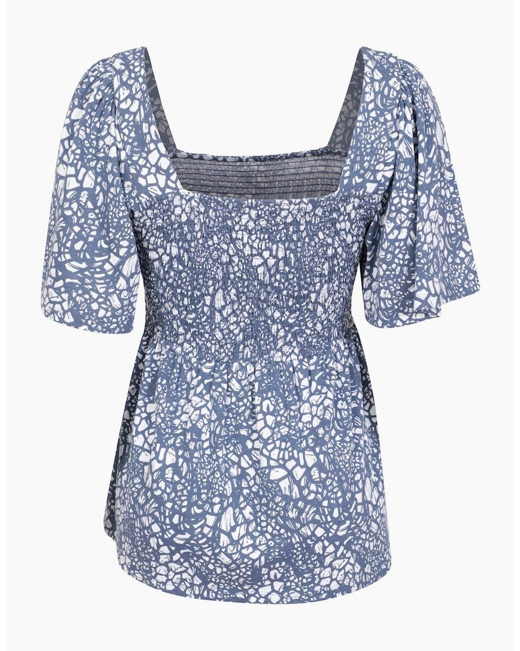 Mountain Warehouse Blue Ladies Hydra Shirred Top