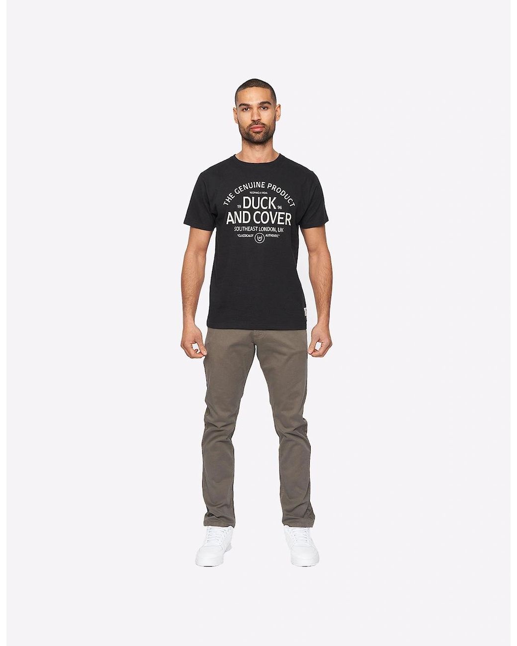 Duck and Cover Gray Duck And Cover Moretor Chinos for men
