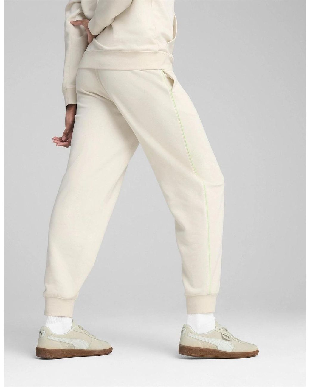 PUMA White Sport Comfort Regular Fit Joggers