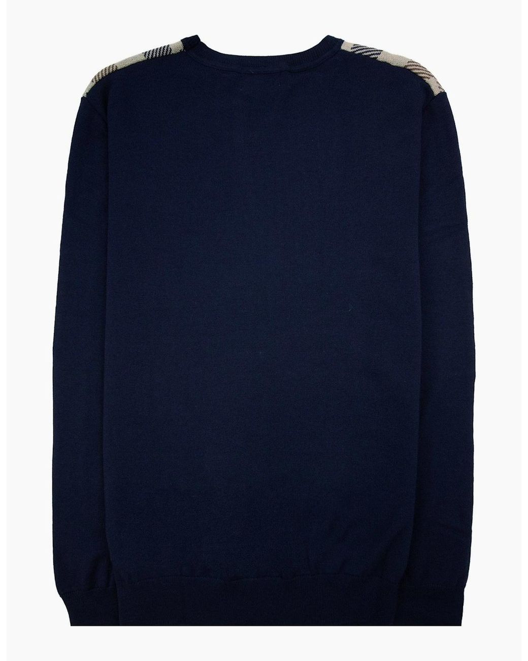 Aquascutum Blue Active Club Check Lana Wool Sweater 11 for men
